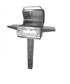 Firemagic 24" Legacy Charcoal Grill W Smoker Oven/Hood On Post