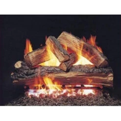 24-in Split Oak Logs Only No Burner
