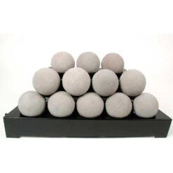 24" Alterna Natural Fire Balls Vent Free Manual Black Chassis | NG