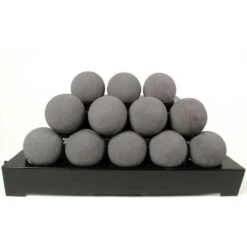 24-in Dark Grey ALTERNA See-Thru Vent Free FireBalls Manual Black Chassis | NG