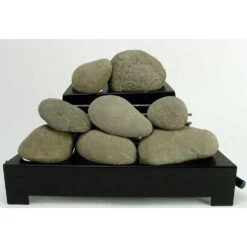 20" Natural ALTERNA Vent Free FireStones Manual Black Chassis | NG