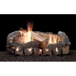 Empire 18-in Aged Oak Gas Log Set V Free Burner Millivolt On/Off Remote Ready