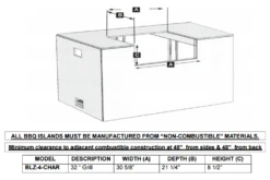 Blaze 32″ Built-in Charcoal Grill - BLZ-4-CHAR -TECC BBQ Shop Blaze tec drawings 89713.1683224904.1500.1500