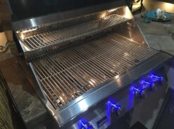 Bonfire 34" 4 Burner Built-in Premium Grill -TECC BBQ Shop Bonfire 34 Built in Grill Hood open 43482.1692813067.1500.1500