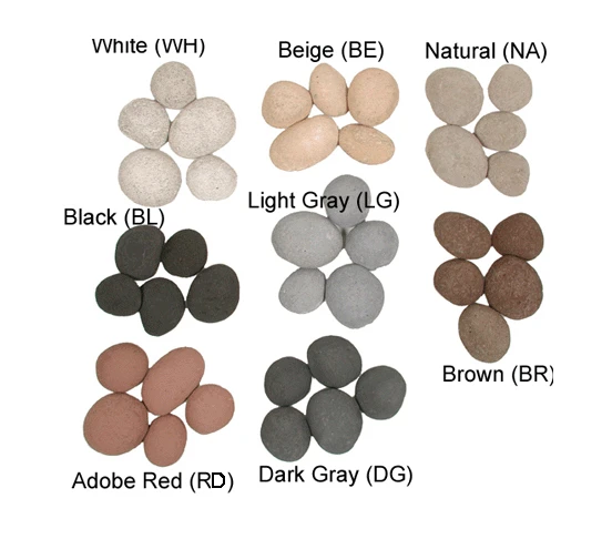 FireStones | 6 Large Stones | White | .75 Sq.ft.