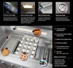 Delta Heat 38" Built-in Grill W Rotisserie - DHBQ38R -TECC BBQ Shop Delta Heat Grill Features 59422.1638392862.1500.1500