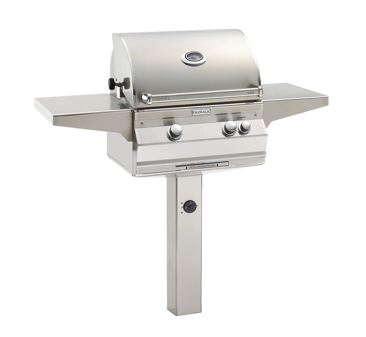 Fire Magic Aurora A430S Grill On In-Ground Post W Rotisserie 1 Fire Magic Aurora A430S Grill On In-Ground Post W Rotisserie