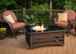 Outdoor Greatroom Naples Balsam Wicker Fire Pit Table