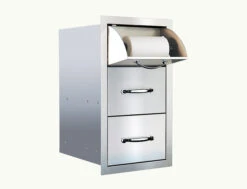 Summerset 17" Built In Towel Holder W 2 Drawers - SSTDC-17