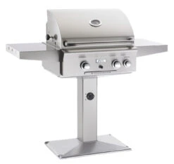 AOG 24" Pedestal Post Natural Gas Grill W Rotisserie