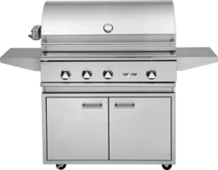 Delta Heat 38" Freestanding Grill W Rotisserie, Sear Zone - DHBQ38RS+DHGB38