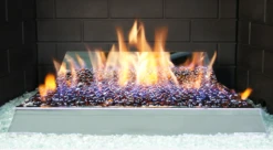 Real Fyre 24" See-thru G21 Vent Free Glass Burner Set, Basic Remote