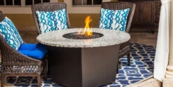 Firetainment Riviera 48" Round Fire Pit Grilling Table