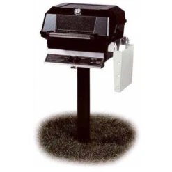 MHP JNR Propane Grill On In-Ground Post, Folding Shelf