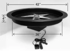 Golden Blount 20" Stainless Steel Spoke Firepit Burner And Pan