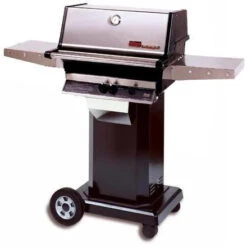 MHP TJK2-P Propane Grill W/ Stainless Steel Grids On Black Cart
