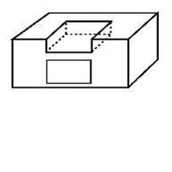 5' Straight Unfinished Outdoor Kitchen Island W 2 Cut-outs